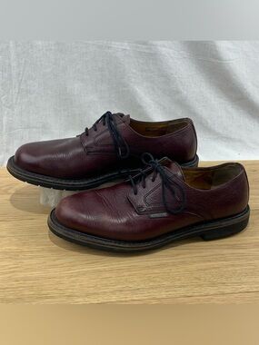 Mephisto Marlon Men's Size 9 Merlot Brown Leather Derby Oxford Plain Toe Shoes